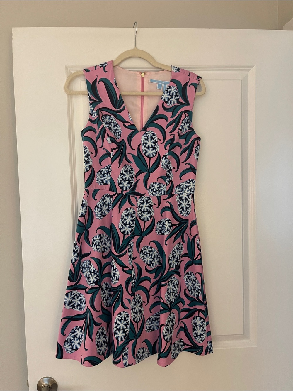 Draper James Pink Floral Fit-and-Flare Dress